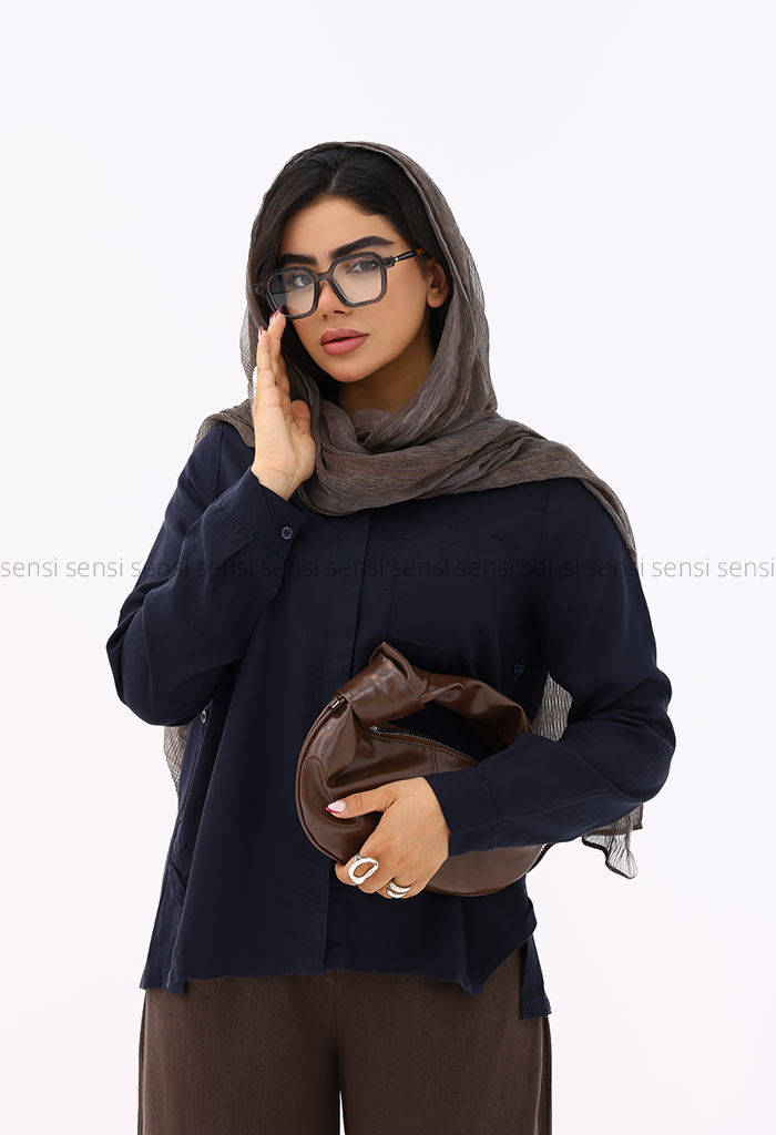 شومیز زنانه لایوسل بغل دکمه نما کد1006330